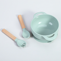 Ensemble d'alimentation pour bébé en silicone de qualité alimentaire sans BPA, design moderne, ustensiles de repas pour enfants, bol à ventouse, assiette compartimentée, écologique et sûr
