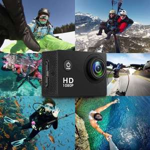 Caméra d'action étanche argentée 30M, 1080P HD, écran IPS 2,0 pouces, grand angle 120°, CMOS, pour sports extrêmes - Product Image 4