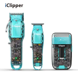 Iclipper-Y10 2022 New design popular transparent clipper rechargeable professional hair clipper