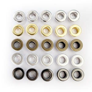 Koperen metalen oogjes, gespen, ringen, platte ronde ringen, bevestigingsmiddelen met ringen voor lederen schoenen, tassen en labels - Product Image 1