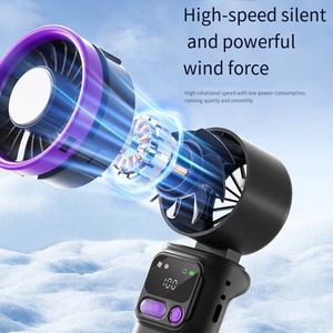 Ventilador de Mano USB Recargable de 3600mAh para el Verano 2026, con Pantalla LED Digital, Enfriador de Aire, Refrigeración por Hielo, Portátil, Plegable, Mini Ventilador - Product Image 2