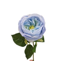 Rose Austin artificielle à tige unique, revêtement latex haute qualité, toucher réaliste, pour décoration de mariage