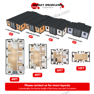 Modular gấp nhà 20ft 40ft prefab di động sống nhà 2 3 4 phòng ngủ sang trọng đúc sẵn mở rộng <span class=keywords><strong>container</strong></span> nhà - Product Image 3