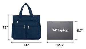 12-Pockets Work Laptop Tote <b>Bag</b> Large Crossbody Nurse <b>Teacher</b> Bible <b>Bag</b> for School Travel Daily - Product Image 2