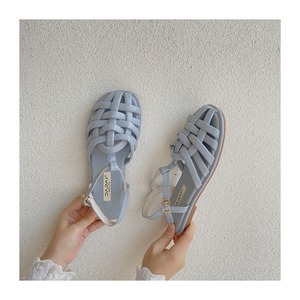 2026 New Arrival French-style Hollowed-out Summer Woven Flat <strong>Shoes</strong> Niche <strong>Vintage</strong> Beach Roman Style PU Upper Sandals <strong>for</strong> <strong>Women</strong> - Product Image 5