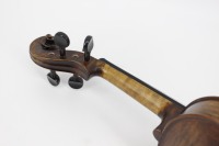 Violon d'étudiant de qualité professionnelle, flammé, avec cordes, archet et étui