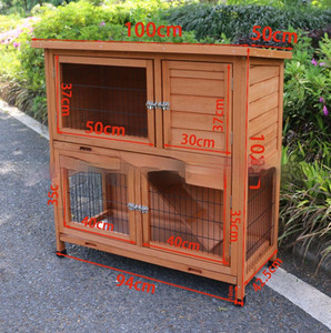Atacado Luxo Grande Impermeável De Madeira Ao Ar Livre Coelho Gaiola Pet Gaiolas Galinheiro Premium Durável Animal Casas para Quintal - Product Image 2