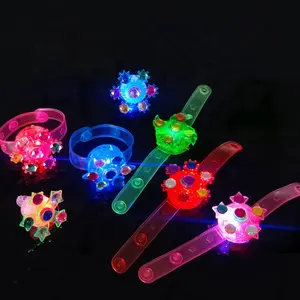 Groothandel Led Armband Gyro Horloges Lichtgevende Polsband Voor Kinderen Kinderen Verjaardagsfeestje Geschenken