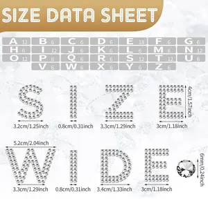 แผ่นสติกเกอร์แบบมีกาวในตัว34ตัวอักษรพลอยเทียม,สติกเกอร์ตัวอักษรกลิตเตอร์ตัวอักษรพลอยเทียม