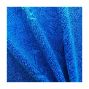 Vendita calda 390gsm 75% <span class=keywords><strong>cotone</strong></span> 25% poliestere Jacquard <span class=keywords><strong>spugna</strong></span> tessuto a maglia palma per ragazza e ragazzo giacca <span class=keywords><strong>accappatoio</strong></span> - Product Image 1