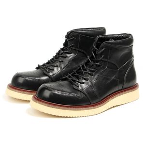 Fall Winter Customized Men's Brown <b>Ankle</b> CHUKKA Boots with Anti-Slip Features Height Increasing Laced Leather Made Cow Leather - Product Image 1