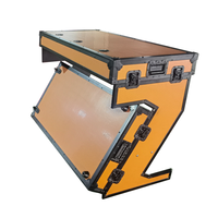 Flight Case pour table DJ Z-Table noir et orange avec table portable