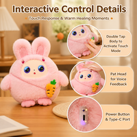 Peluche interactive parlante intelligente, adorable panda compagnon avec écran dynamique et yeux mobiles, jouet en peluche pour enfants