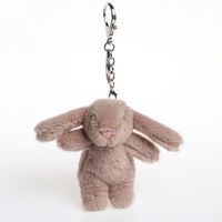 Porte-clés en peluche lapin mignon à longues oreilles Goode de 10 cm avec rembourrage en coton PP, couleurs personnalisées, design animal en peluche, pendentif pour fêtes