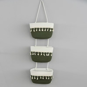 Factory Hot Sale <b>Storage</b> <b>Baskets</b> Woven Cotton Rope <b>Basket</b> Organizing Home Decoration - Product Image 2