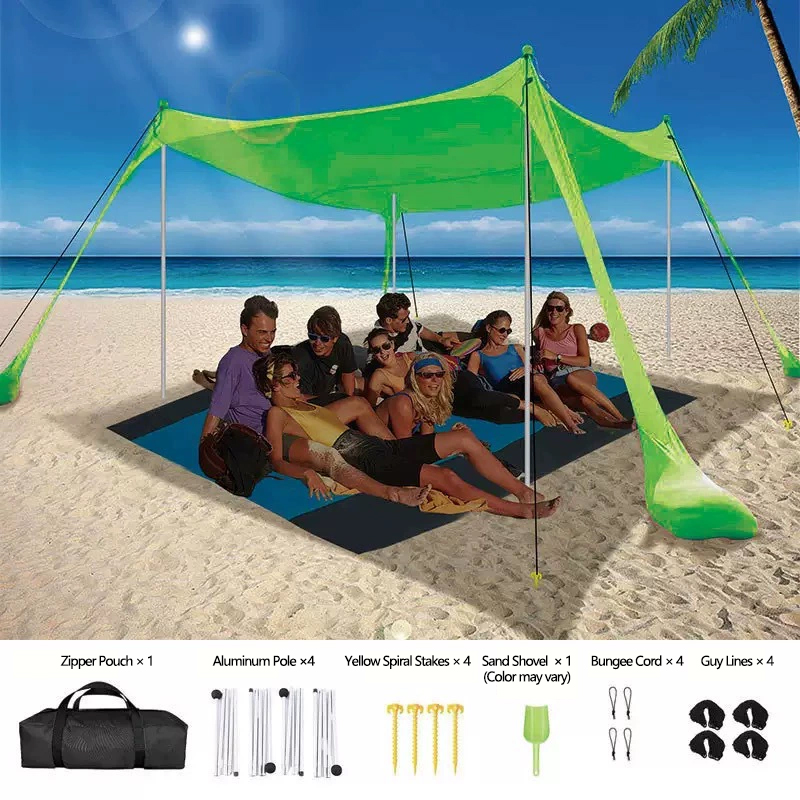 green with 4 aluminum rods