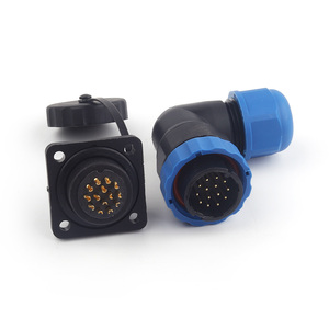 SPW20 Elbow Square IP68 Wasserdichter Kabelst ecker 1/<span class=keywords><strong>2</strong></span>/<span class=keywords><strong>3</strong></span>/4/5/6/7/9/10/Pin Hochwertiger Stecker und Buchse für die Luftfahrt - Product Image 2