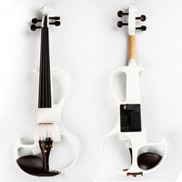 Vente chaude prêt à expédier violon électrique blanc professionnel fabriqué dans le commerce en Chine