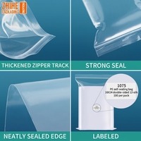 Sacs Ziplock en PE transparent robuste 200 microns, grande taille, pour le rangement de vêtements, les animaux en peluche, la literie, anti-poussière, scellage et expédition