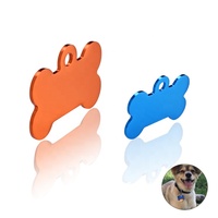 High Quality Colorful Engraved Logo Aluminum Alloy Bone Shape Dog Tag für hunde