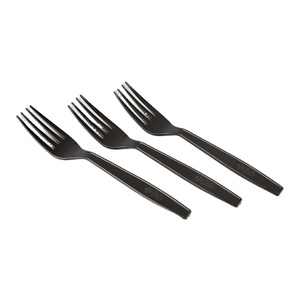 Disposable Plastic Flatware Black Fork