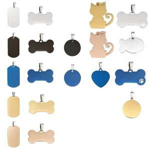 2025 Hot Sale Customized Stainless Steel Metallic Gold Pet Tag Colorful Pets Gift More Styles Promotional Keychains Carabiners