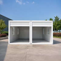 Garage conteneur préfabriqué avec porte à enroulement en alliage d'aluminium pour atelier de stockage extérieur préfabriqué