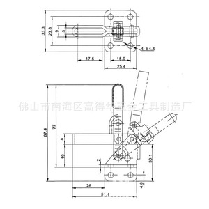 Gh-101-A Vertical <b>Clamp</b> M86060150 Metric Metal Tooling Fixture For Inspection And <b>Quick</b> Clamping - Product Image 3