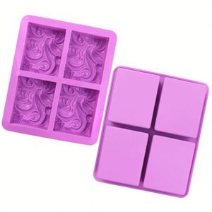 Moules à savon en silicone écologiques à 4 cavités en forme de vague, moules à gâteau, moules à bougies OEM/ODM, échantillon gratuit pour usine - Product Image 2