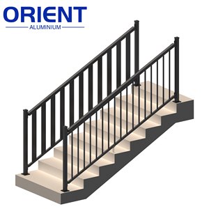 Villa ringhiera in alluminio stile moderno ringhiera scala su misura completamente saldato bar balaustra sui balconi esterni - Product Image 3