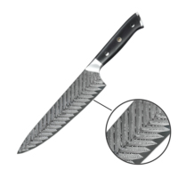 Couteaux de chef tranchants en acier Royal Japan Damascus AUS10 de 20 cm