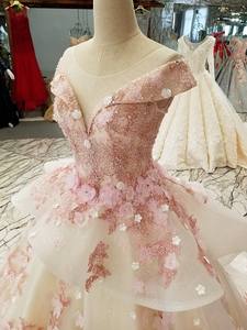 2022 vestidos de novia calientes para mujeres 2022 pakistaní Turquía Estambul flores rosa princesa novia un hombro vestido de noche de boda - Product Image 6