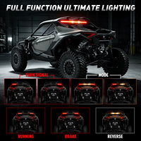 Barre lumineuse LED stroboscopique de sécurité tout-terrain avec feux de freinage, de marche arrière et de clignotants pour UTV, ATV, X3, SXS, camions