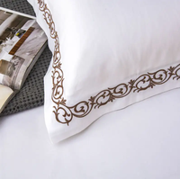 Parure de lit brodée 100% coton pour lit King Queen Twin Linge de maison de qualité pour usage domestique Ensemble de housse moderne de qualité supérieure Assurance qualité