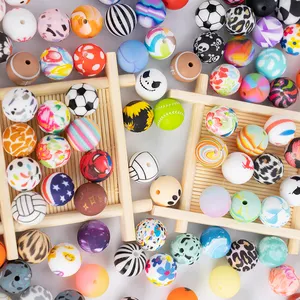kids toys 2024 focal beads silicone characters Soft and textured surface Easy to clean baby silicon beads