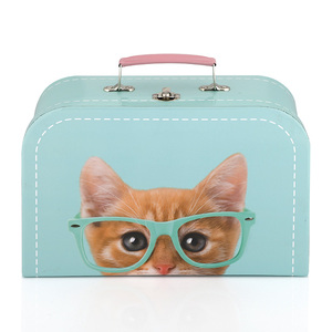 Custom Paper Rigid Small Packaging Children Paperboard Baby Mini Cardboard Suitcase Gift Box