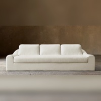 Canapé Jennifer à dossier bas, luxe moderne, sur mesure, tissu de performance, rembourré, pour salon, hôtel, fabricant de meubles