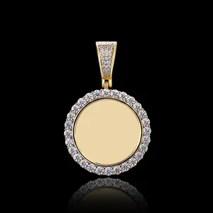 Fine Jewelry Round VVS diamond Extra Large Jesus Luxury Customized Hip Hop Pendant Iced Out 14K Solid Gold Pendant
