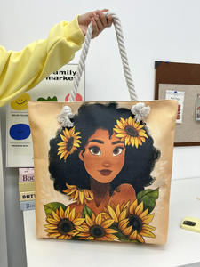 Bolsos de lona estampados de gran capacidad, bolsos de compras para estudiantes, bolsos de hombro de gran tamaño para mujer - Product Image 2