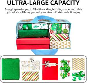 Conception en gros d'usine votre impression Logo taille Style stockage Snack festif beaux sacs-cadeaux de Noël - Product Image 4