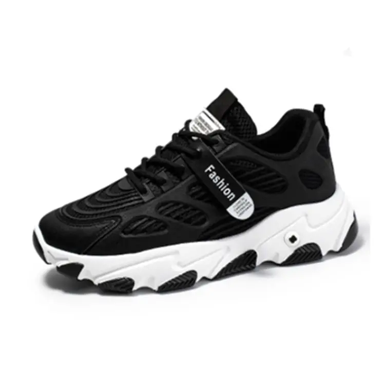 Wholesale New Fashion Summer Black Breathable Mesh Men Sneakers Running Workout Fitness Shoes