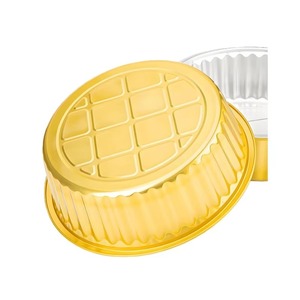 Conteneur alimentaire rond jetable en aluminium avec couvercle en plastique Emballage <span class=keywords><strong>de</strong></span> qualité alimentaire - Product Image 4