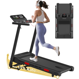 EU 15% Auto Incline GYM Equipment Foldable <b>Walking</b> <b>Pad</b> with LED Screen for Home Office Quiet Use - Product Image 1