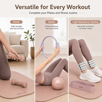 Série d'accessoires de Pilates couleur personnalisée avec tapis de yoga, haltères, ballon, bandes de résistance et options de poids pour chevilles