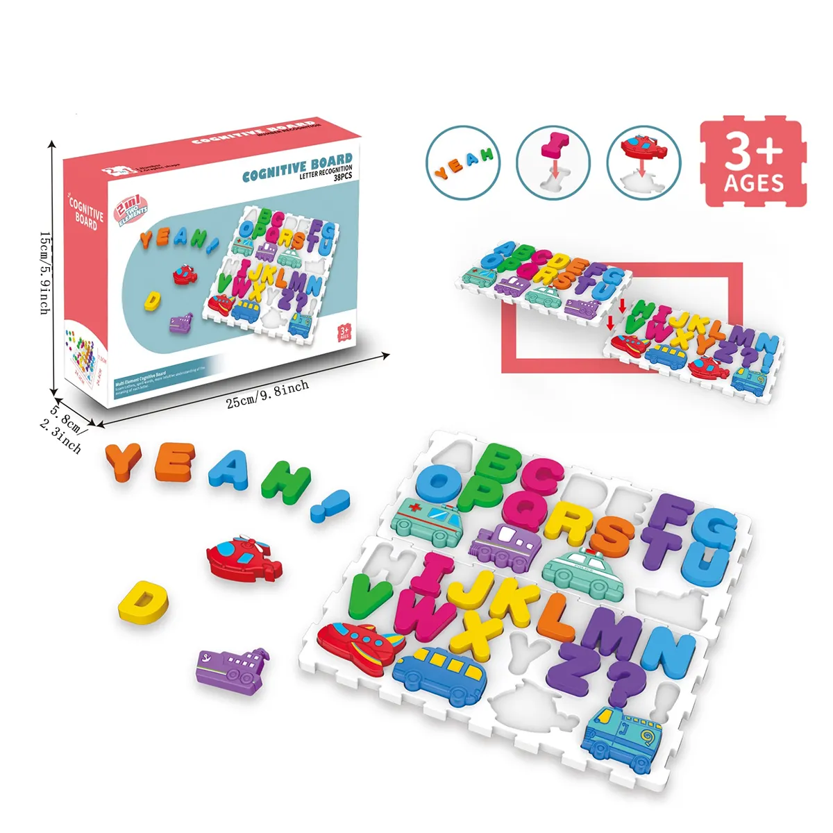 Brinquedos para educação infantil, tabuleiro ocupado para bebês, cartas e números em inglês, jogo de tabuleiro Montessori, quebra-cabeças para crianças
