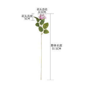 Roses artificielles CallaFloral, branche unique, blanc, rose, violet, décoration de mariage, style INS - Product Image 4