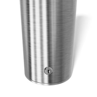 Cendrier mural cylindrique élégant en acier inoxydable commercial pour fumeurs, idéal pour les entrées de bars, les extérieurs de centres commerciaux et les hôtels