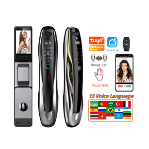 Suministros de Cerrajería AISUO Cerradura Inteligente Tuya para Portón <span class=keywords><strong>Exterior</strong></span> sin Llave con WiFi <span class=keywords><strong>Timbre</strong></span> Cámara y Lector de Huella Dactilar Biométrica - Product Image 1