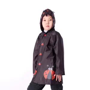 Hot Selling unique PVC toddler kids raincoat waterproof EVA unisex fashion cute children's raincoat with print