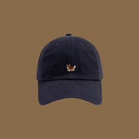 Casquette de baseball brodée personnalisée avec un adorable chien Corgi, en tissu doux lavé, réglable, unisexe, protection solaire, casquette de sport tendance